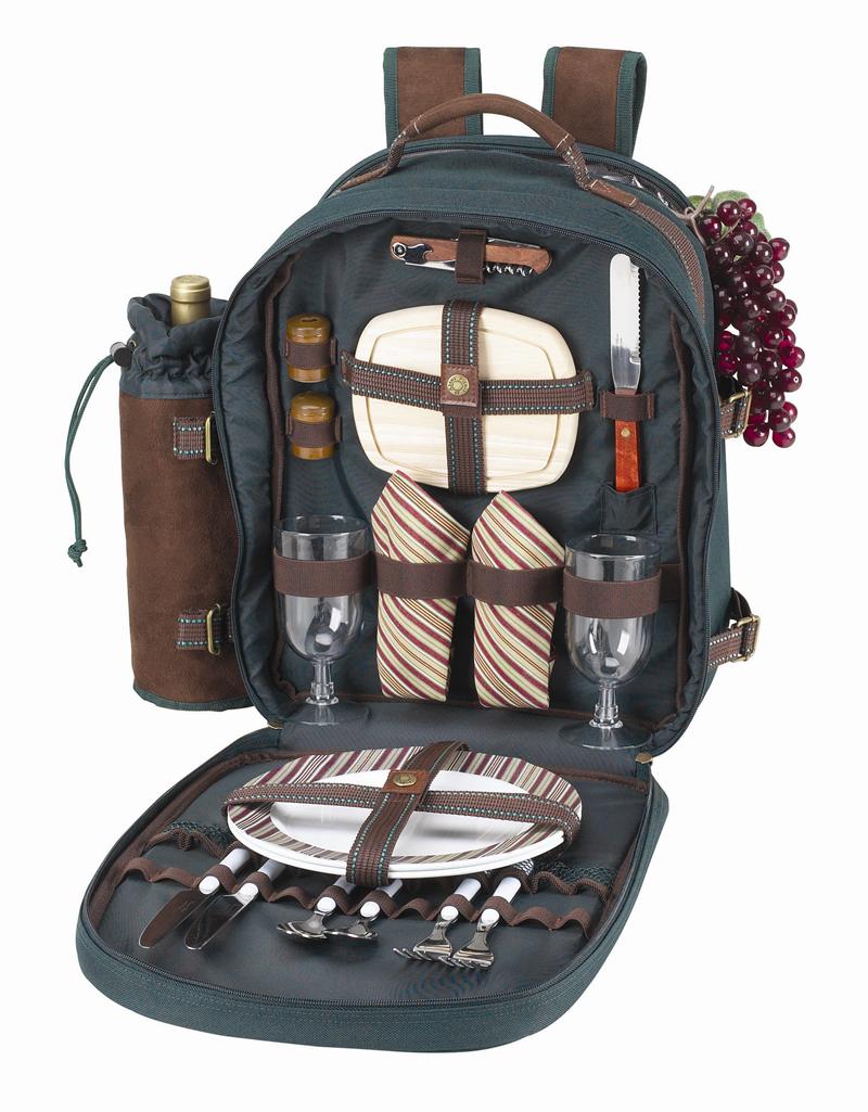 Picnic Backpack for Two Classic Black